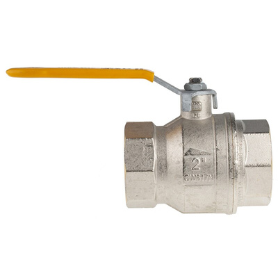RS PRO Brass Full Bore, 2 Way, Ball Valve, BSPP 2in, 40 → 30bar Operating Pressure