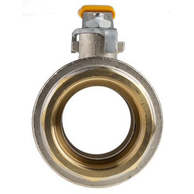 RS PRO Brass Full Bore, 2 Way, Ball Valve, BSPP 2in, 40 → 30bar Operating Pressure