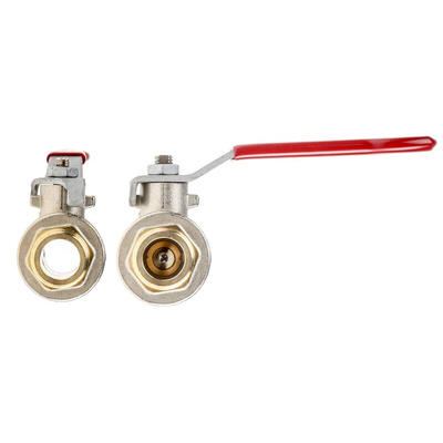 RS PRO Brass Full Bore, 2 Way, Ball Valve, BSPP 1/2in, 40 → 30bar Operating Pressure