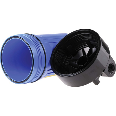 RS PRO Black/Blue High Flow Water Filter Housing, 1in, BSP, 8 bar