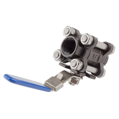 RS PRO Carbon Steel Full Bore, 2 Way, Ball Valve, BSPP 1/2in