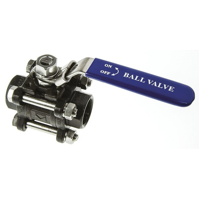 RS PRO Stainless Steel Full Bore, 2 Way, Ball Valve, BSPP 3/4in