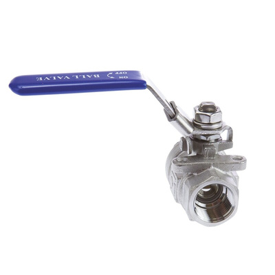 RS PRO Stainless Steel Full Bore, 2 Way, Ball Valve, BSPP 1/2in