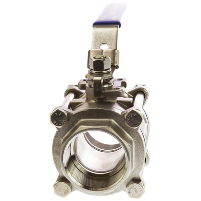 RS PRO Stainless Steel Full Bore, 2 Way, Ball Valve, BSPP 2in