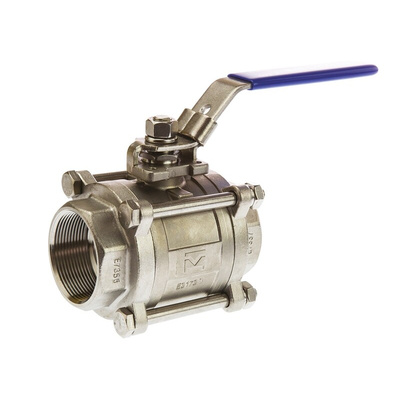 RS PRO Stainless Steel Full Bore, 2 Way, Ball Valve, BSPP 2in