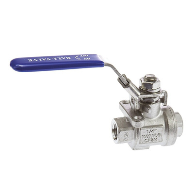 RS PRO Stainless Steel Full Bore, 2 Way, Ball Valve, BSPP 1/4in