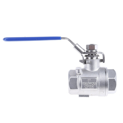 RS PRO Stainless Steel Full Bore, 2 Way, Ball Valve, BSPP 1in
