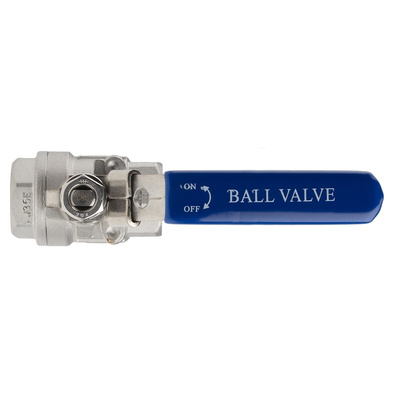 RS PRO Stainless Steel Full Bore, 2 Way, Ball Valve, BSPP 3/4in