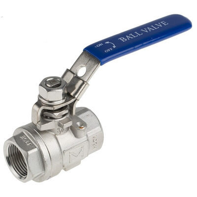 RS PRO Stainless Steel Full Bore, 2 Way, Ball Valve, BSPP 3/4in