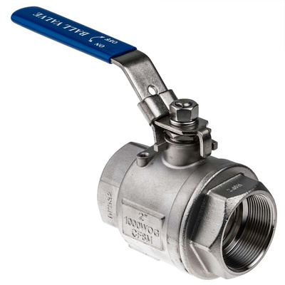 RS PRO Stainless Steel Full Bore, 2 Way, Ball Valve, BSPP 2in