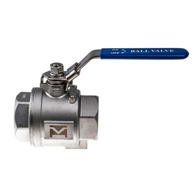 RS PRO Stainless Steel Full Bore, 2 Way, Ball Valve, BSPP 2in