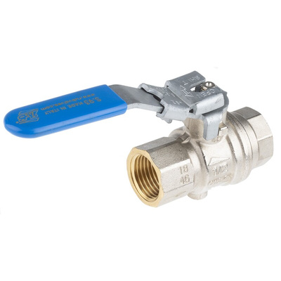 RS PRO Brass Full Bore, 2 Way, Ball Valve, BSP 1/2in, 14bar Operating Pressure
