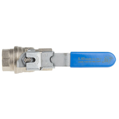 RS PRO Brass Full Bore, 2 Way, Ball Valve, BSP 1/2in, 14bar Operating Pressure