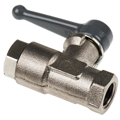 Legris Brass 2 Way, Ball Valve, BSPP 1/4in, 40bar Operating Pressure