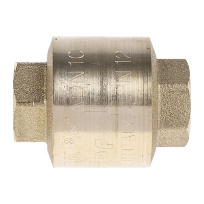 RS PRO Brass Single Check Valve, BSPP 3/8in, 12 bar