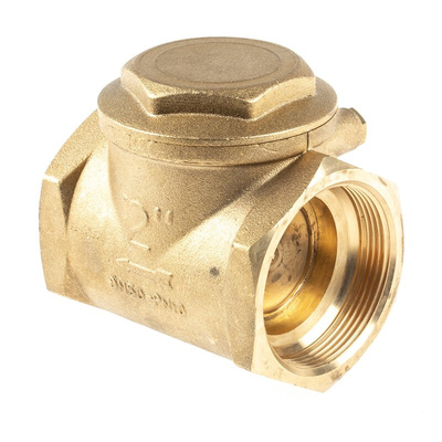 RS PRO Brass Single Check Valve, BSP 2in, 16 bar