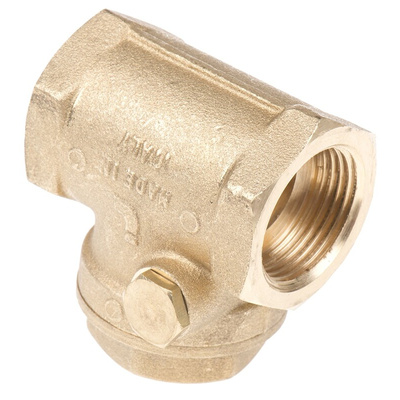 RS PRO Brass Single Check Valve, BSP 3/4in, 16 bar