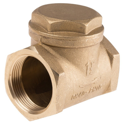 RS PRO Brass Single Check Valve, BSP 1-1/2in, 16 bar