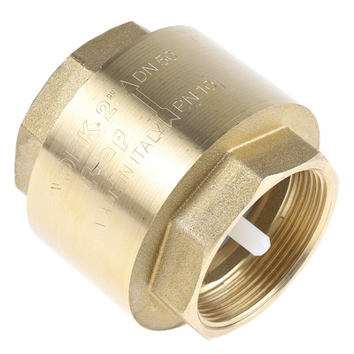 RS PRO Brass Single Check Valve, BSPP 2in, 12 bar