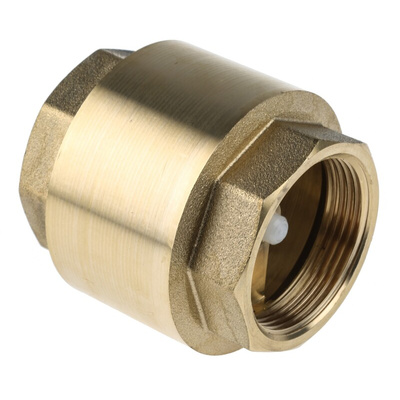RS PRO Brass Single Check Valve, BSPP 1-1/2in, 12 bar