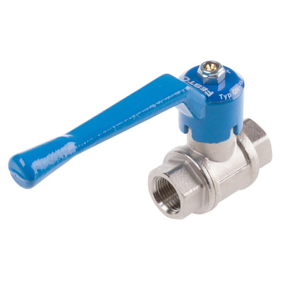 Festo Brass 2 Way, Ball Valve, G 3/8in, 12mm, -0.95 → 30bar Operating Pressure