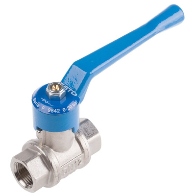 Festo Brass 2 Way, Ball Valve, G 3/8in, 12mm, -0.95 → 30bar Operating Pressure