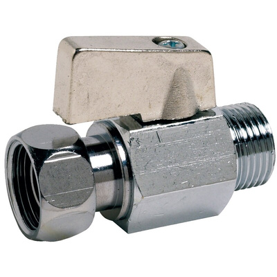 Sferaco Chrome Plated Brass 2 Way, Ball Valve, BSPP 3/8in, 10bar Operating Pressure