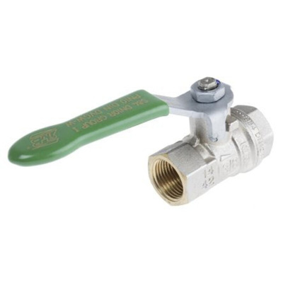 RS PRO Brass Full Bore, 2 Way, Ball Valve, BSPP 3/8in, 40bar Operating Pressure