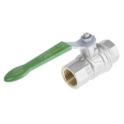 RS PRO Brass Full Bore, 2 Way, Ball Valve, BSPP 1/2in, 40bar Operating Pressure