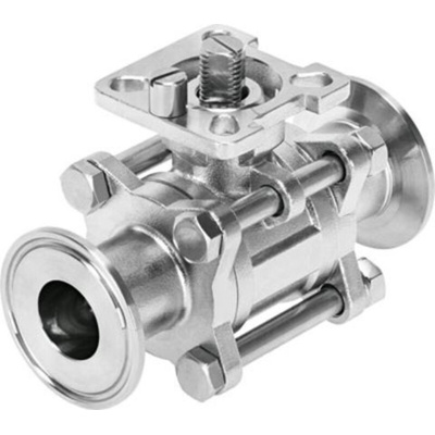 Festo Stainless Steel 2 Way, Ball Valve, 40mm, 16bar Operating Pressure