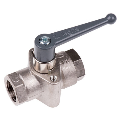 Legris Brass 2 Way, Ball Valve, BSPP 1/2in