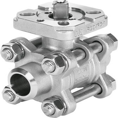 Festo Stainless Steel 2 Way, Ball Valve, 8mm, 63bar Operating Pressure