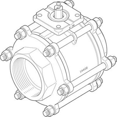 Festo Stainless Steel 2 Way, Ball Valve 4in, 100mm, 63bar Operating Pressure