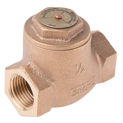 RS PRO Bronze Single Check Valve, BSPT 1/2in, 25 bar