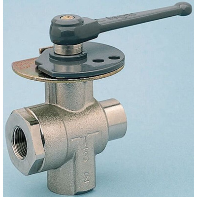 Legris Brass 3 Way, Ball Valve, BSPP 1/2in, 40bar Operating Pressure
