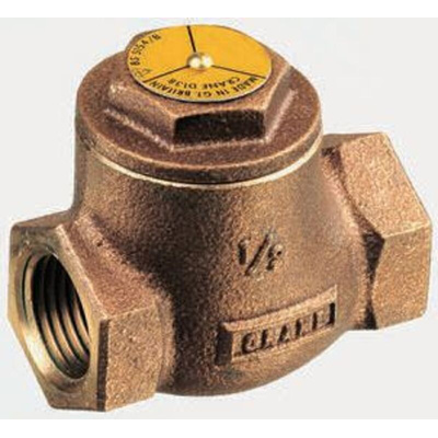 RS PRO Bronze Single Check Valve, BSPT 1-1/4in, 25 bar