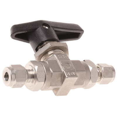 Parker Stainless Steel 2 Way, Ball Valve, 6mm
