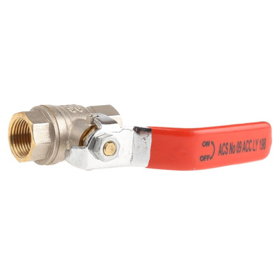 Sferaco Brass Full Bore, 2 Way, Ball Valve, BSPP 3/8in, 40bar Operating Pressure