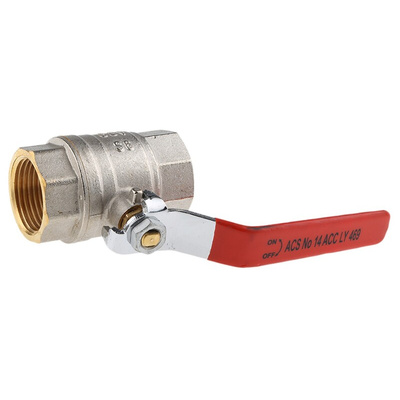 Sferaco Brass Full Bore, 2 Way, Ball Valve, BSPP 1in, 40bar Operating Pressure
