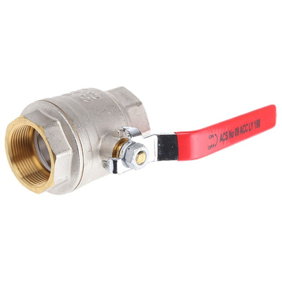 Sferaco Brass Full Bore, 2 Way, Ball Valve, BSPP 38.1mm, 40bar Operating Pressure