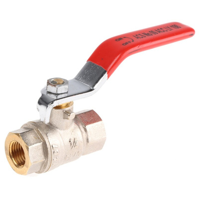 Sferaco Brass Full Bore, 2 Way, Ball Valve, BSPP 1/4in, 40bar Operating Pressure