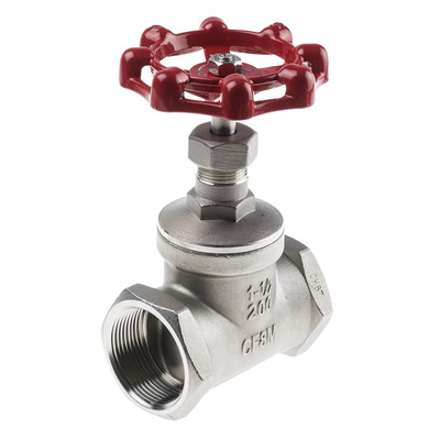 RS PRO Stainless Steel Globe Valve, 1-1/2 in BSP 32 bar