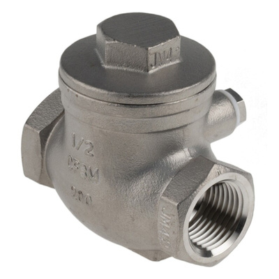 RS PRO Stainless Steel Single Check Valve, BSP 1/2in, 14 bar