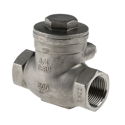 RS PRO Stainless Steel Single Check Valve, BSP 3/4in, 14 bar