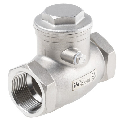 RS PRO Stainless Steel Single Check Valve, BSP 1-1/4in, 14 bar