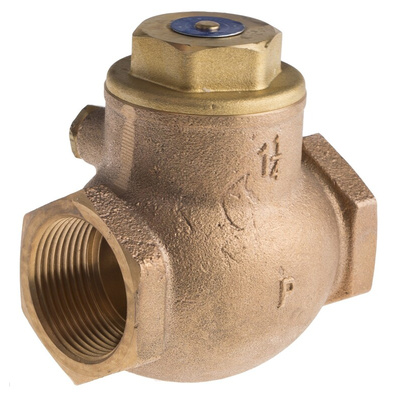 RS PRO Bronze Single Check Valve, BSPT 1-1/4in, 20 bar
