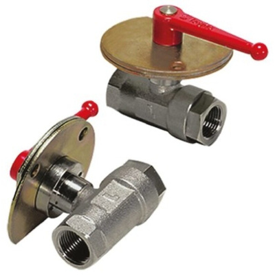 Legris Nickel Plated Brass 2 Way, Ball Valve, BSPP 1/2in, 40bar Operating Pressure