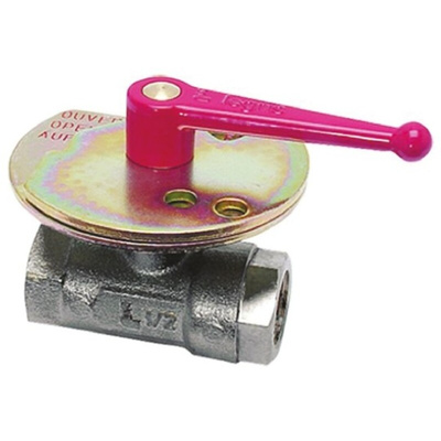 Legris Nickel Plated Brass 2 Way, Ball Valve, BSPP 1/2in, 40bar Operating Pressure