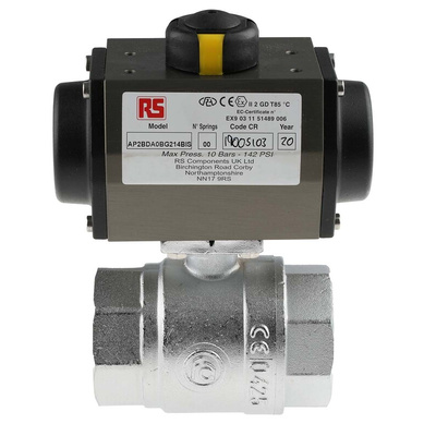 RS PRO Ball type Pneumatic Actuated Valve, BSP 2in, 40 bar