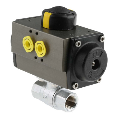 RS PRO Ball type Pneumatic Actuated Valve, BSP 1/2in, 40 bar